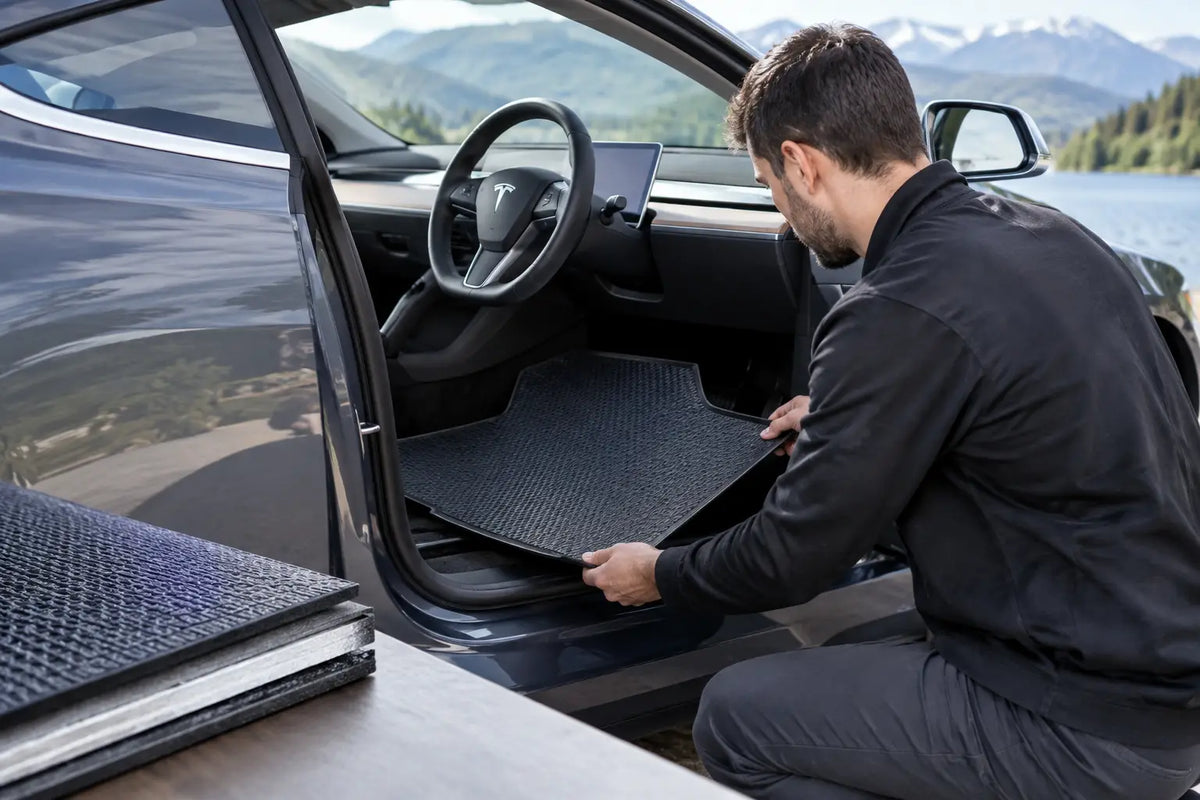 Tesla Mat Installation for Cabin Armor